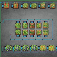 AutoPot Watering System for 8x10 Greenhouse - 28x 1Pot Modules - 15L Pots