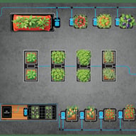 AutoPot Watering System for 8x10 Greenhouse - 2x Tray2Grow, 12 1Pot Modules & 4 easy2grow