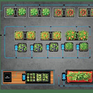 AutoPot Watering System for 8x10 Greenhouse - 2x Tray2Grow, 9 1Pot Modules & 7 easy2grow