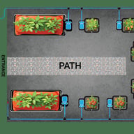 AutoPot Watering System for 8x6 Greenhouse - 2x Tray2Grow & 6 15L 1Pot Module