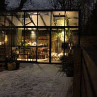 Black Janssens Modern Pent Roof Greenhouse