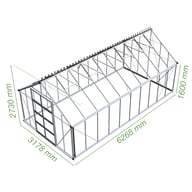 Eden Bourton Silver 10x20 Dimensions