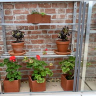 1x5 Access Half Westminster Mini Lean To Greenhouse Aluminium Sliding Door
