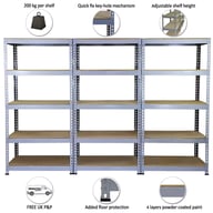 Bulldog 5 Tier 90cm Racking in Grey Features