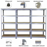 Bulldog 5 Tier 90cm Racking in Grey Features