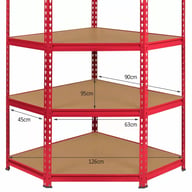 Bulldog 5 Tier Corner Racking Shelf Dimensions