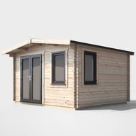 Power 12x12 Chalet Log Cabin Door Right