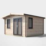 Power 12x12 Chalet Log Cabin Door Right