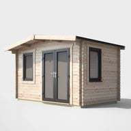 Power 8x12 Chalet Log Cabin Door Right