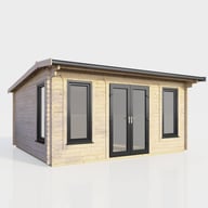 Power 16x12ft Apex Log Cabin Doors Central