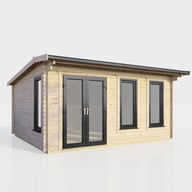 Power 16x12 Apex Log Cabin Doors Left