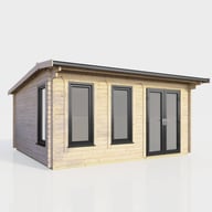 Power 16x12ft Apex Log Cabin Doors Right