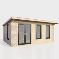 Power 18x10 Pent Log Cabin Doors Left