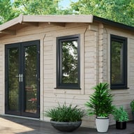 Power Chalet 12x12 Log Cabin Door Left