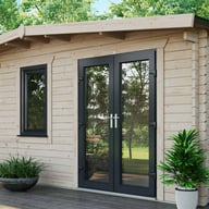 Power Chalet 10x18 Log Cabin Door Left