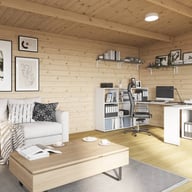 Power Log Cabin Office Room