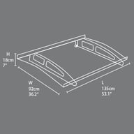 Palram - Canopia Lucida 1350 Door Canopy Dimensions