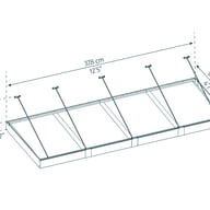 Palram Canopia Sophia XL 4000 Door Canopy Dark Grey Dimensions