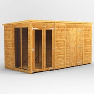 Power 12x6 Pent Summerhouse Combi 6ft Shed