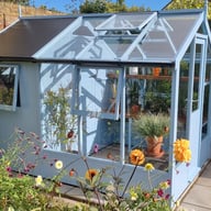 Swallow Kingfisher 6x6 Greenhouse with 4ft She Robins Egg Blue