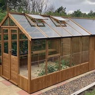 Swallow Raven 8x10 Greenhouse with 6ft Shed Oiled Finish