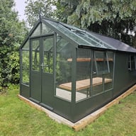 Swallow Raven 8x6 Greenhouse with 10ft Shed Olive