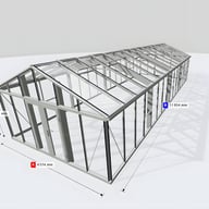 Janssens Gigant 15x39 Greenhouse Aluminium