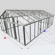 Janssens Gigant 17x29 Greenhouse Aluminium