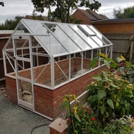 Elite 6x12 Dwarf Wall Greenhouse Toughened Glazing