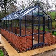 Elite 8ft Wide Dwarf Wall Greenhouse in Grey Powder Coating