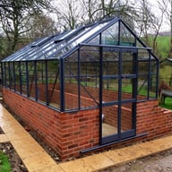 Elite 8ft Wide Dwarf Wall Greenhouse in Grey Powder Coating