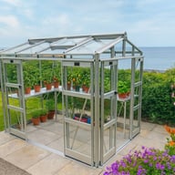 elite sanctuary 6 6x8 greenhouse silver seaview