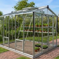 elite sanctuary 8 8x10 greenhouse silver staging