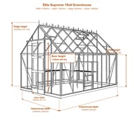 Elite Supreme 10x4 greenhouse dimensions diagram