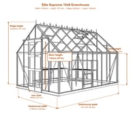 Elite Supreme 10x6 greenhouse dimensions diagram