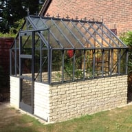 Elite Thyme 6ft Dwarf Wall Greenhouse in Grey Powder Coating