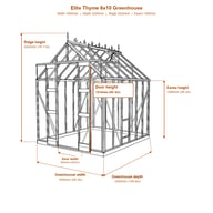 Elite Thyme 6x10 greenhouse dimensions diagram