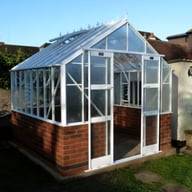Elite Thyme 8x8 Dwarf Wall Greenhouse in White
