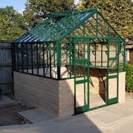 Elite Thyme 8x8 Dwarf Wall Greenhouse with Toughened Glazing