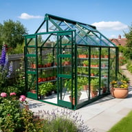 Elite Titan 6x8 Greenhouse in Green Powder Coating