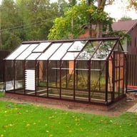 Elite Titan 8ft Wide Greenhouse in Brown Powder Coating