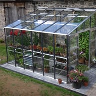 Elite Titan K800 8x12 Lean to GreenhouseIn Alloy with Capping