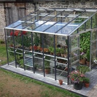 Elite Titan K800 8x12 Lean to GreenhouseIn Alloy with Capping