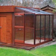 Elite Windsor 4x6 Lean to Greenhouse in Brown Powder Coating