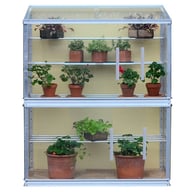 2x4 Access Value Lean To Greenhouse Aluminium with Internal Racking
