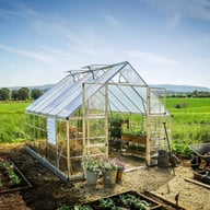 Balance 10x12 Silver Polycarbonate Greenhouse detail