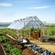 Balance 10x24 Silver Polycarbonate Greenhouse detail
