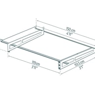 Bremen 1500 Grey Clear Door Canopy dimensions