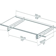 Bremen 2050 Grey Clear Door Canopy dimensions
