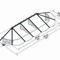 Lily 3100 Black Clear Door Canopy dimensions